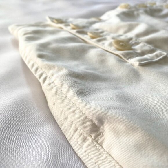 J CREW WOMEN'S SAILOR CHINO WHITE BUTTON FRONT BACK LACE UP PANTS - 6 - Picture 7 of 9